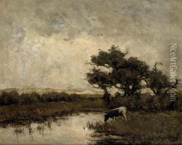 A Cow In The Dunes Oil Painting - Jan Hendrik Weissenbruch