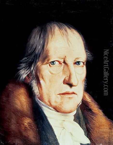 Portrait of Georg Wilhelm Friedrich Hegel 1770-1831, 1825 Oil Painting - Jacob Schlesinger