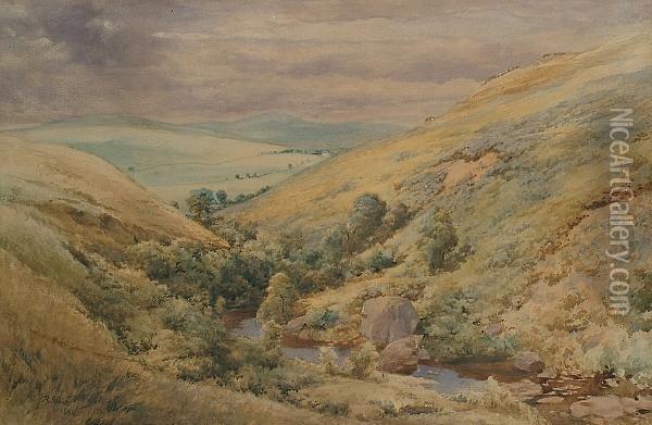 The Moorland Glen Oil Painting - Robinson Elliot
