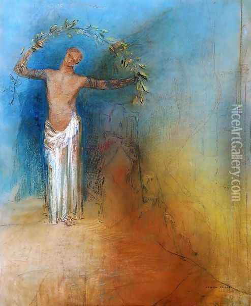 The Crown Oil Painting - Odilon Redon
