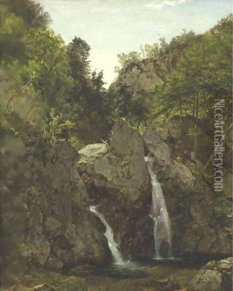 Bash-Bish Falls 3 Oil Painting - John Frederick Kensett