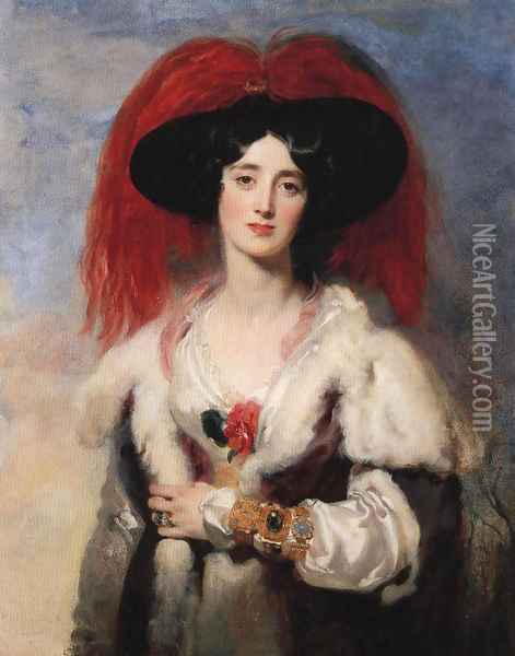 Lady Peel 1827 Oil Painting - Sir Thomas Lawrence