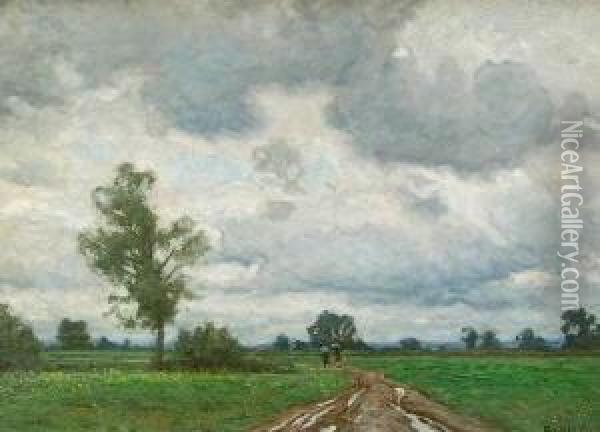 Nach Dem Regen Oil Painting - Gottfried Von Hoven