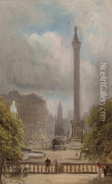 Trafalgar Square Oil Painting - George Hyde Pownall