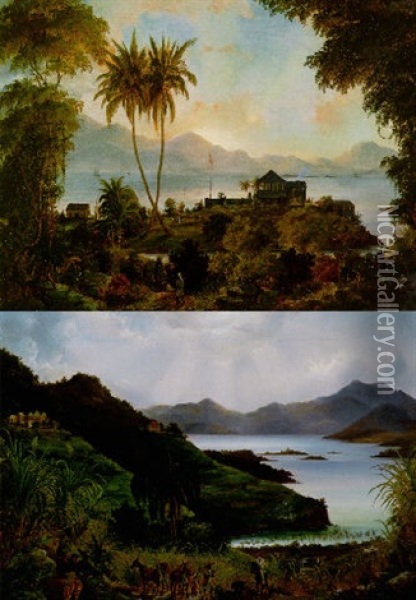 La Baie De Cruz Oil Painting - Fritz Siegfried George Melbye