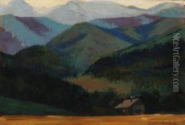 Tatra Oil Painting - Jeno Kuszka
