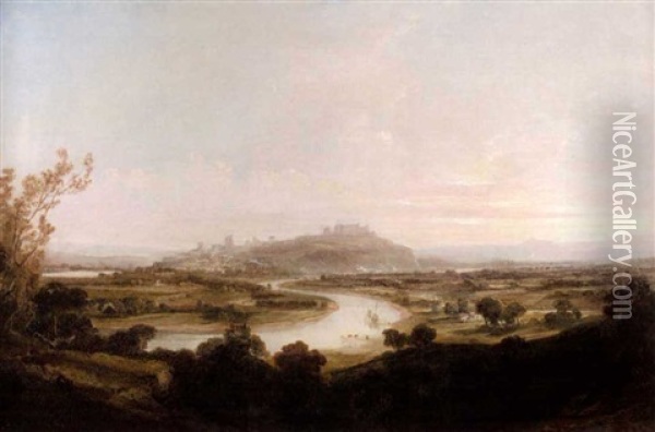Stirling Castle Oil Painting - John Wilson Ewbank