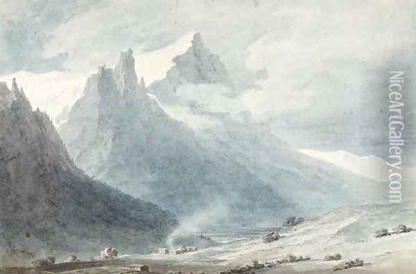 In the Canton of Unterwalden Oil Painting - John Robert Cozens