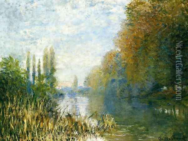 The Banks Of The Seine In Autumn Oil Painting - Claude Oscar Monet