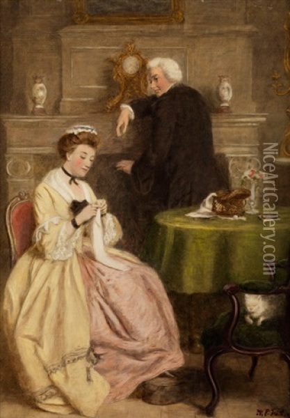 Stern And The French Innkeepers Daughter Oil Painting - William Powell Frith