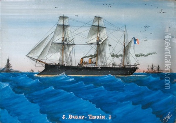 Croiseur Mixte A Eperon Oil Painting -  Dugay-Trouin