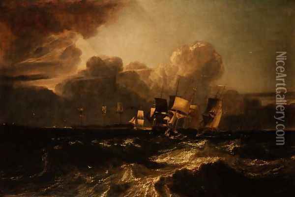 Ships Bearing up for Anchorage Oil Painting - Joseph Mallord William Turner