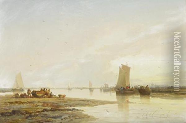 Markin Island, Holland Oil Painting - James Webb