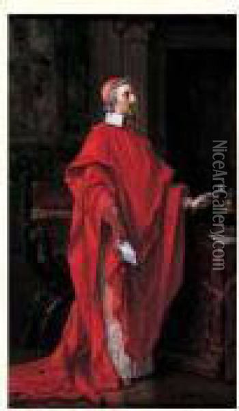 Le Cardinal Richelieu Oil Painting - Ladislaus Bakalowicz