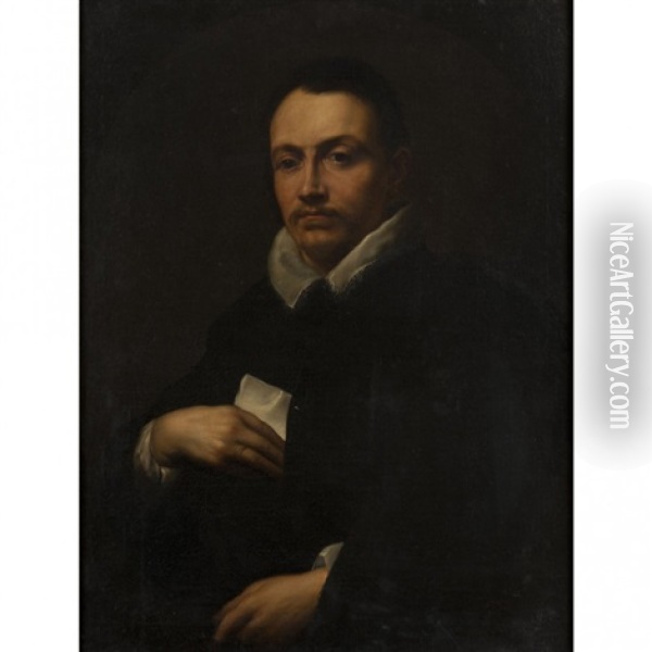 Portrait D'homme Oil Painting - Giovanni Bernardo Carboni
