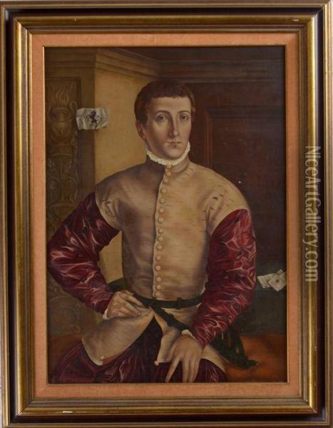 Portrait Of A Gentleman Oil Painting - Agnolo Bronzino