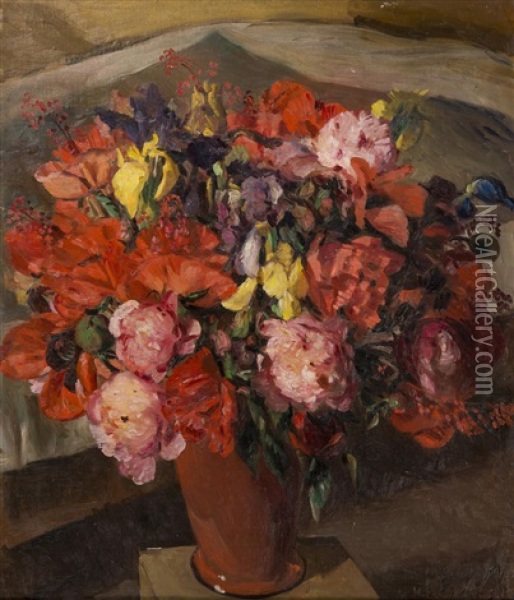 Bouquet Oil Painting - Jakub Obrovsky
