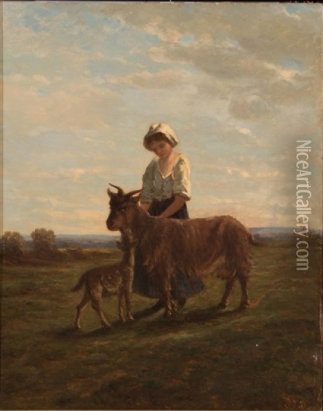 Peasant Girl Oil Painting - Ann Sophia Towne Darrah