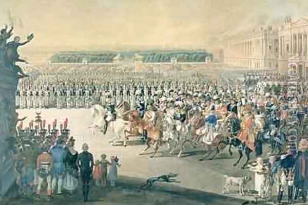 March of the Allied forces into Paris 1815 Oil Painting - F. Malek