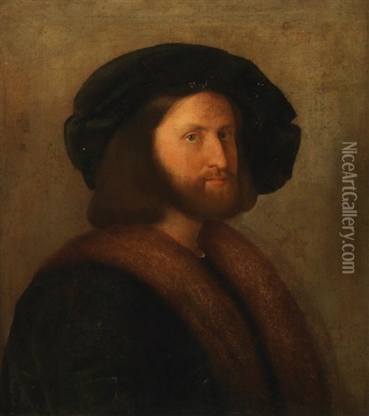 Portrait Of A Venetian Merchant Oil Painting - Jacopo Palma il Vecchio