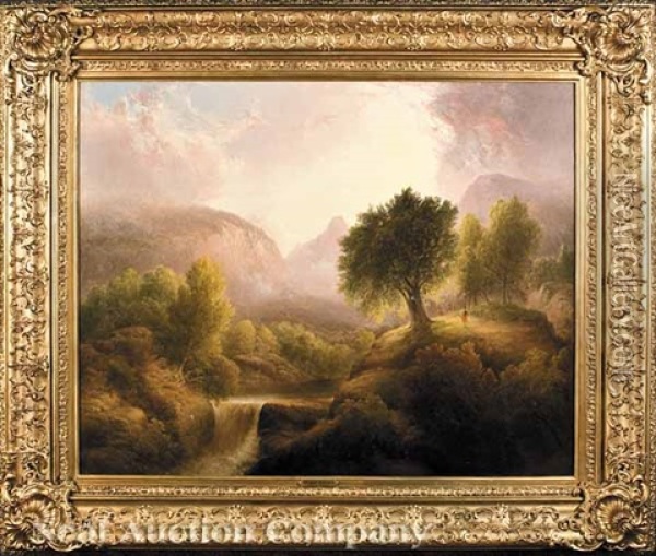 Mountain Scenery Oil Painting - Thomas Doughty