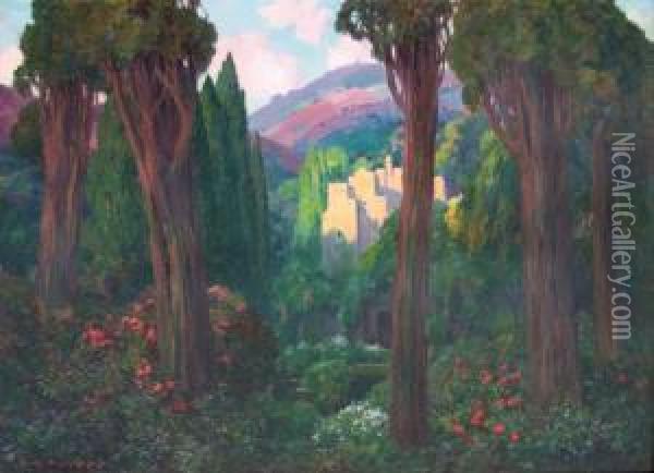 Les Jardins D'alger Oil Painting - Eugene Deshayes