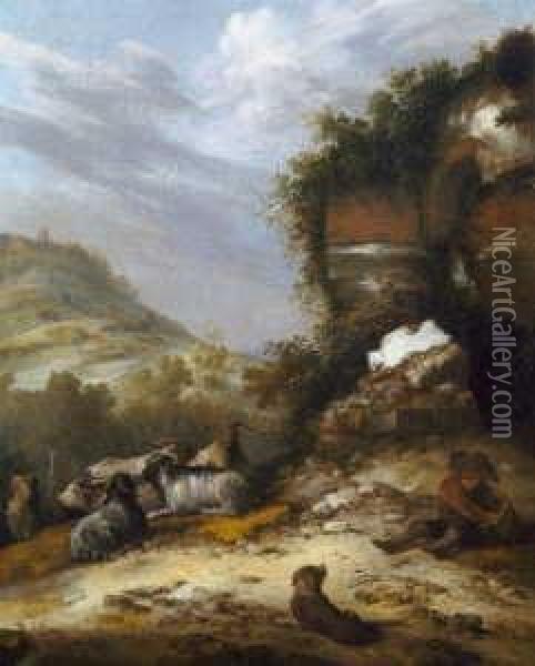 H 44; B 35 Oil Painting - Jacobus Sibrandi Mancandan