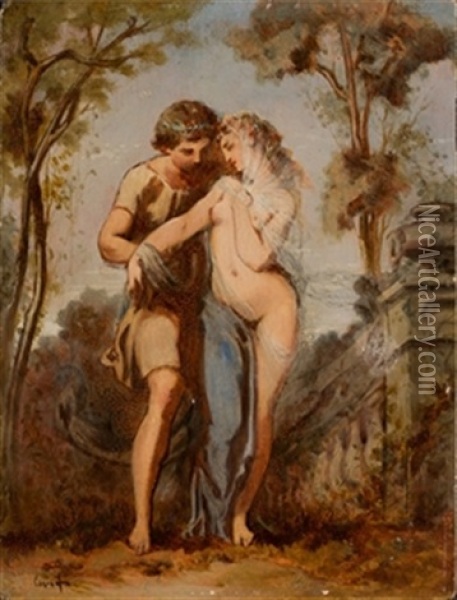 Diana Y Acteon Oil Painting - Theodore Chasseriau