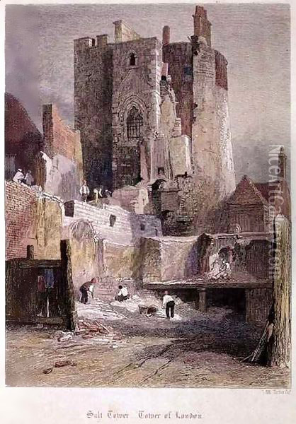 Tower of London The Salt Tower Oil Painting - John Wykeham Archer