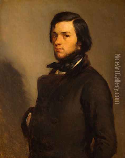 Portrait Of A Man Oil Painting - Jean-Francois Millet