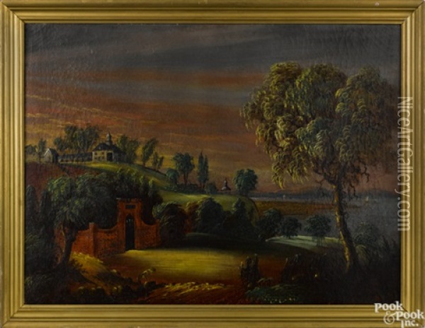 View Of Mt. Vernon Oil Painting - William Matthew Prior