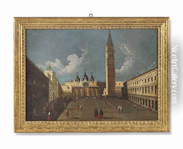 Piazza San Marco, Venice Oil Painting - Giovanni Richter
