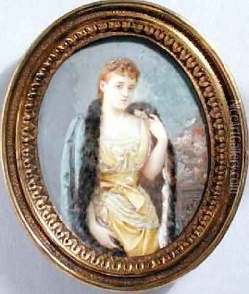 Portrait of Edith Wharton 1862-1937, 1890 Oil Painting - Fernand Paillet
