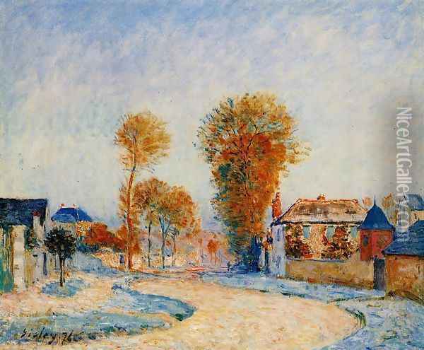 The First White Frost, 1876 Oil Painting - Alfred Sisley