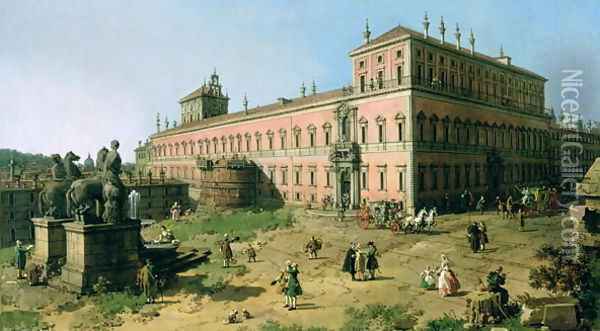 Plaza of the Quirinale, Rome Oil Painting - (Giovanni Antonio Canal) Canaletto