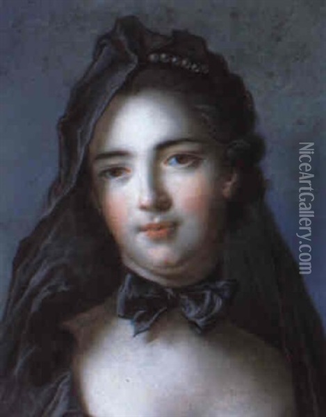 Portrait Of The Princess De Beauveau Oil Painting - Jean Marc Nattier