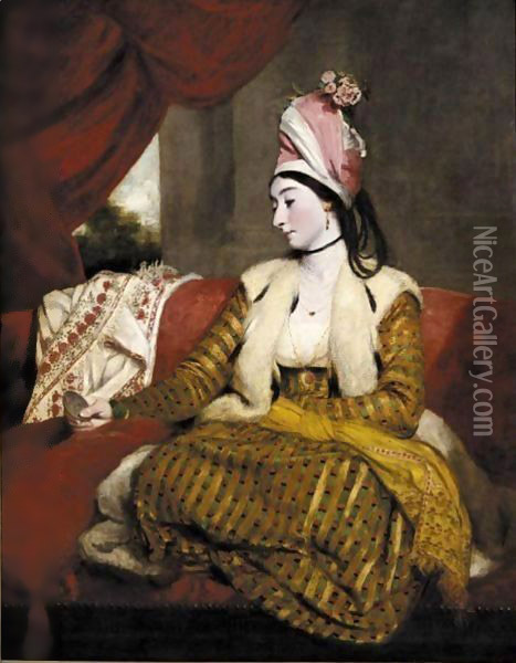 Portrait Of Mrs Baldwin (1763-1839) Oil Painting - Sir Joshua Reynolds