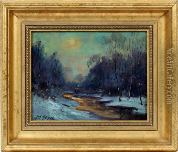 Small Landscape Oil Painting - George Herbert Baker