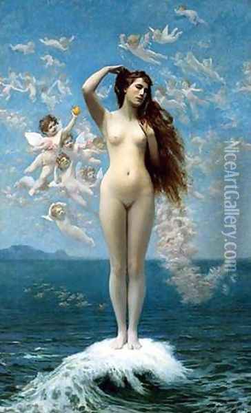 Venus Rising Oil Painting - Jean-Leon Gerome