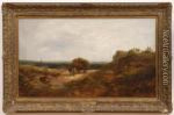 Landscape With Horse And Cart Oil Painting - Edward Jr Williams