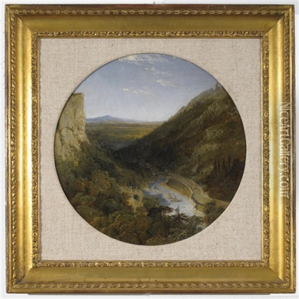 Matlock Vale From The Tor Oil Painting - Edmund John Niemann