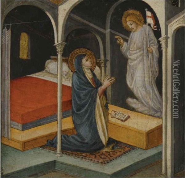 Christ Appearing To His Mother Oil Painting -  Lippo d'Andrea (Ambrogio di Baldese)