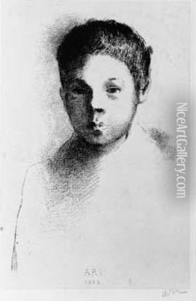 Ari. 1898. Oil Painting - Odilon Redon