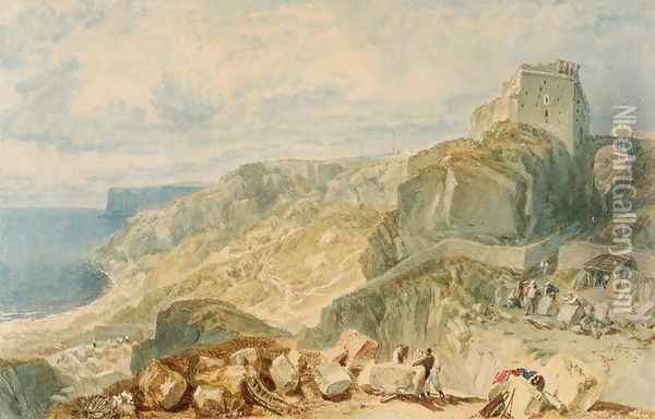 Bow and Arrow Castle, Isle of Portland Oil Painting - Joseph Mallord William Turner