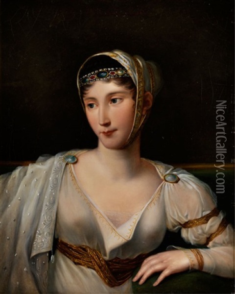 Bildnis Der Marie Pauline Bonaparte (1780 - 1825) Oil Painting - Robert Jacques Francois Faust Lefevre