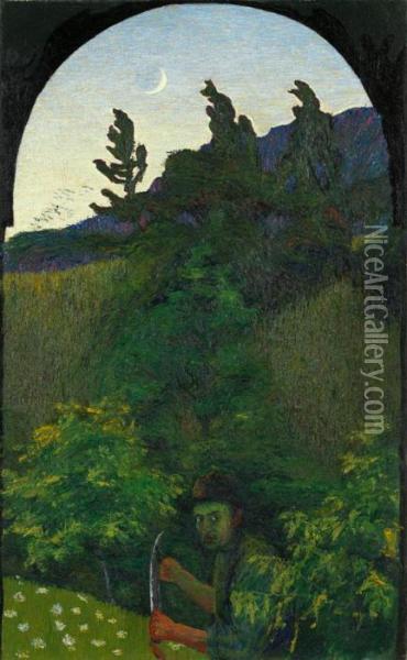 La Sera - Der Abend Oil Painting - Giovanni Giacometti