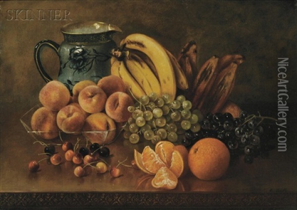 Still Life With Bananas And Plantains Oil Painting - Abbie Luella Zuill