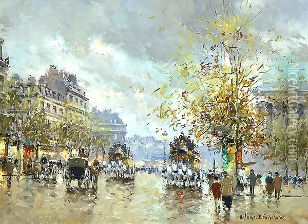 Place de la Madeleine Oil Painting - Agost Benkhard