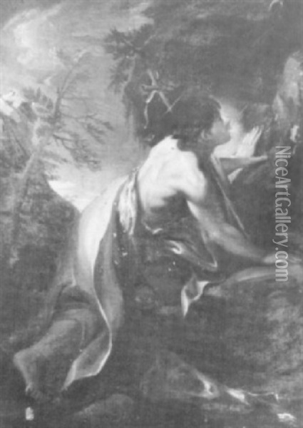 Saint John The Baptist                                      In The Wildernes Oil Painting - Pier Francesco Mola