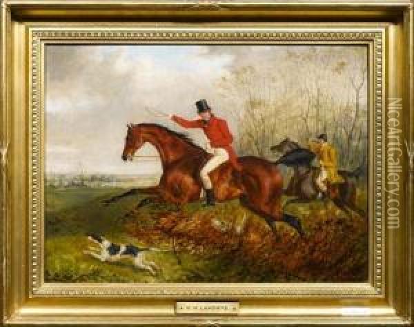 Fuchsjagd. Oil Painting - George Henry Laporte